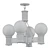 Elegant Deco Brushed Nickel Chandelier 3D model small image 2