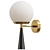 Modern Audrey Black Sphere Lamp 3D model small image 1