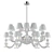 Elegant Oval LED Crystal Chandelier 3D model small image 6