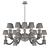 Elegant Oval LED Crystal Chandelier 3D model small image 8