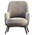 Modern Flexform GUSCIO Armchair 3D model small image 5