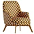 Modern Flexform GUSCIO Armchair 3D model small image 7