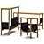 Minimalist Tub Bench in 2 Colors 3D model small image 1