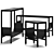 Minimalist Tub Bench in 2 Colors 3D model small image 2