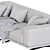 Elegant Grasso Sofa by Eichholtz 3D model small image 4