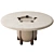 Nova Travertine High Table Ensemble 3D model small image 4