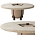 Nova Travertine High Table Ensemble 3D model small image 9