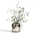 White Branches in Glass Vase 3D model small image 1