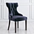 Multi-Color Floral Velvet Chair 3D model small image 2