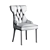 Multi-Color Floral Velvet Chair 3D model small image 7