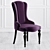  Floral Velvet Wooden Chair - Collection Piece 3D model small image 7
