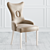 Luxurious Microvelvet and Wood Chair 3D model small image 4