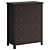 Homfa Horizontal Dresser: 5 Drawers 3D model small image 5