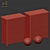 Homfa Horizontal Dresser: 5 Drawers 3D model small image 7