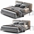 Minotti Tatlin Flat Bed 3D 3D model small image 2