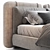 Minotti Tatlin Flat Bed 3D 3D model small image 4