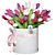 Pink & White Tulips Bouquet 3D 3D model small image 3