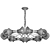 Sleek Modern Glass Pipe Chandelier 3D model small image 2