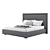 Domenico Lux Bed, Elegant Design 3D model small image 2