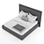 Domenico Lux Bed, Elegant Design 3D model small image 3