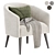 Cozy Curved Nest Armchair 3D model small image 1