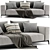 Luxurious Flexform Ettore Loveseat Modern 3D model small image 2