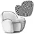 Elegant Dainty Armchair Circu 3D model small image 6