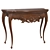 Carved Wooden Console Table 3D model small image 1