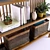 Scandinavian Oak Console with Steel Shelf 3D model small image 4