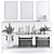 Scandinavian Oak Console with Steel Shelf 3D model small image 5