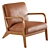 Modern Wood Armchair - Elegant Design 3D model small image 1