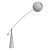 Elegant Opal LED Floor Lamp 3D model small image 2