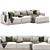 Cozy Modern Gather Sectional Sofa 3D model small image 2