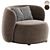 Contemporary Armchair by Meridiani 3D model small image 3