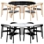 Manutti Torsa Table & Solid Armchair 3D model small image 1