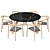 Manutti Torsa Table & Solid Armchair 3D model small image 2
