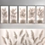 Premium Dry Flower Wall Art 3D model small image 1