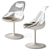 IKEA BALTSAR Swivel Chair White 3D model small image 7