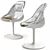 IKEA BALTSAR Swivel Chair White 3D model small image 18