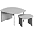 Elegant Scandinavian Design Sling Tables 3D model small image 4
