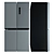 DEXP RF-MN450DMASI Silver Fridge 3D model small image 1