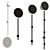 Modern Acrylic Metal Wall Lamp 3D model small image 1