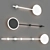 Modern Acrylic Metal Wall Lamp 3D model small image 2