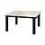 Italian Travertine Metal Table Design 3D model small image 1