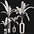 Banana Leaf Plant Vase Set 3D model small image 7
