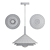Modern Conical Pendant Lamp 3D model small image 4