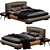 Sleek Penelope Bed Furniture 3D model small image 1