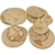 Ethnic Wooden Plate Collection 3D model small image 3
