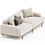  Hastings Sofa 97" in Irving Flax 3D model small image 2