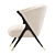Pavone Boucle Chair: Stylish Seating 3D model small image 3